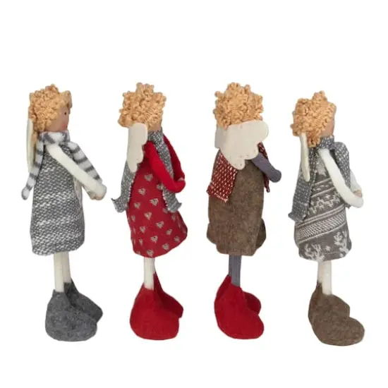 9" Standing Angel Sisters Christmas D&eacute;cor Set {4}