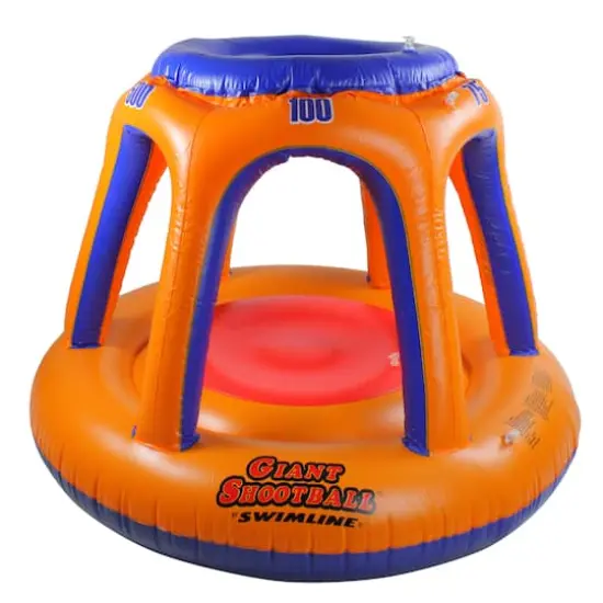 Swim Central 48" Orange & Blue InflatableShoot Ball Swimming Pool Float Game {1}