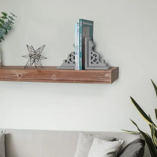 American Art D&eacute;cor&trade; 8" Vintage Decorative Wood Bookends, 2ct. Dark Gray {4}