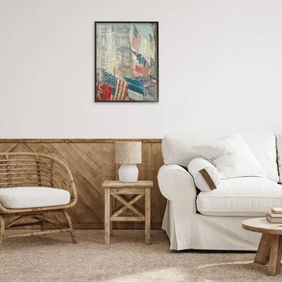 Stupell Industries Classic Americana Flags Framed Giclee Art Black {3}