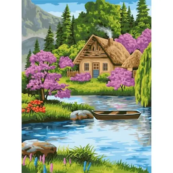 Crafting Spark House Near Water Painting by Numbers Kit {1}