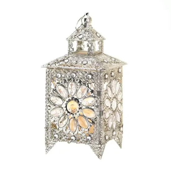 13.5" Crown Jewels Candle Lantern {1}