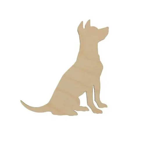 Essentials by Leisure Arts Flat Wood Dog, 24ct. {3}
