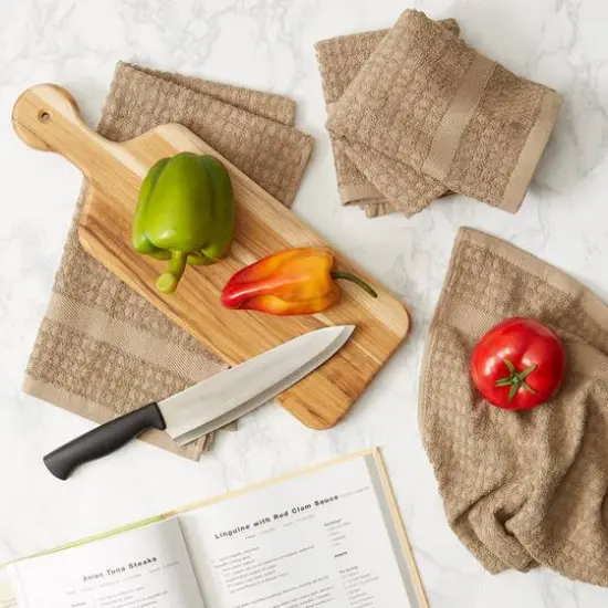 DII&reg; Solid Stone Waffle Terry Dishtowels, 4ct. {7}