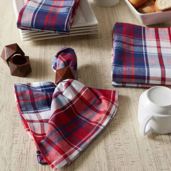 DII&reg; Americana Plaid Cloth Dinner Napkins, 6ct. {5}