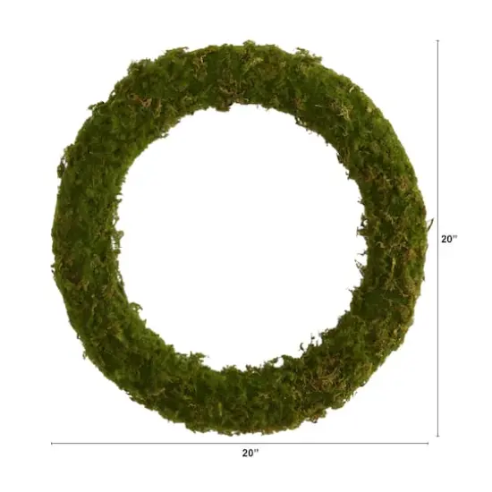 20" Green Moss Wreath {3}