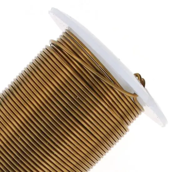 The Beadsmith® Wire™ Elements 18 Gauge Tarnish-Resistant Wire Antique Brass {5}