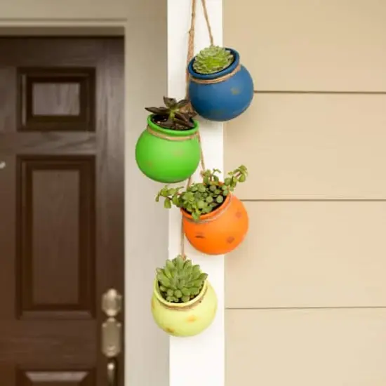 23" Fiesta Dangling Pots {8}