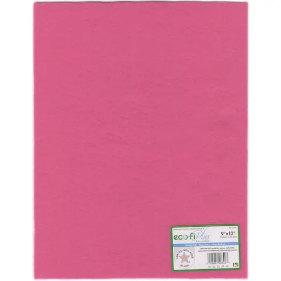 Kunin 9" x 12" Eco-Fi Plus Premium Felt Sheet, 12 Sheets Candy Pink {1}