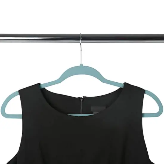Simplify Super Slim Velvet Huggable Hangers, 10ct. Blue {5}