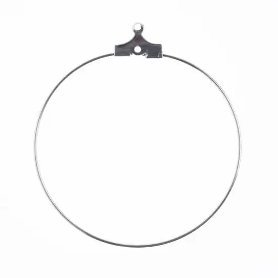 John Bead Must Have Findings 38mm Large Earring Hoops, 10ct. Silver {4}