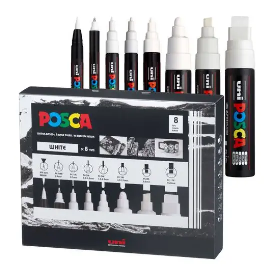 POSCA All White Paint Marker Set {5}