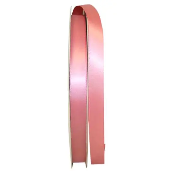 JAM Paper 5/8" x 100yd. Double Face Satin Ribbon Dusty Rose {1}