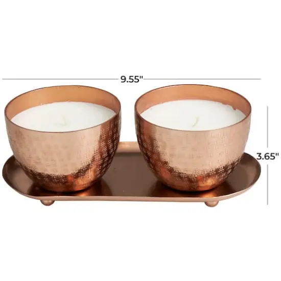 10oz. Sauvignon Blanc Scented Candles in Copper Bowls with Tray {7}