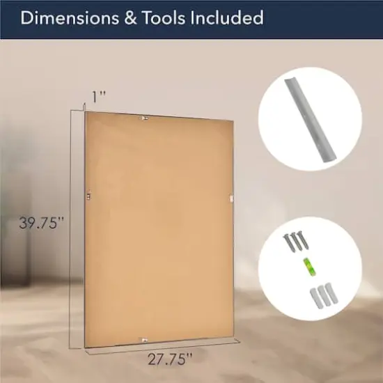 Head West&reg; Oil Rubbed Bronze Rectangular Framed Vanity Wall Mirror {8}