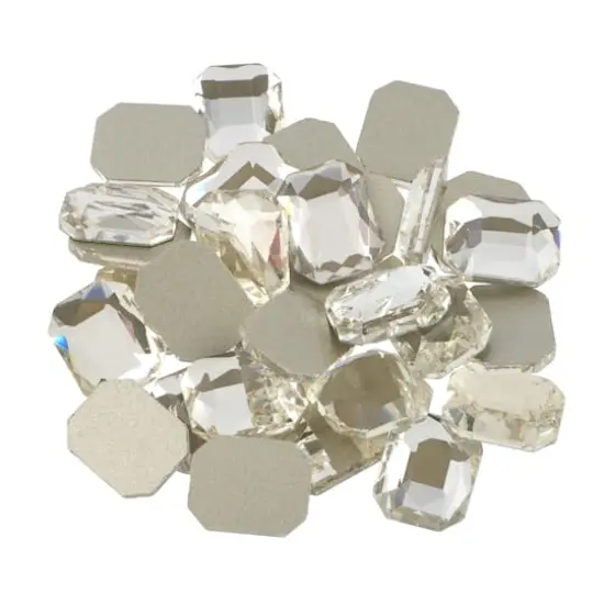 Clear Rectangle Flatback Glass Rhinestones, 288ct. by Bead Landing&trade; {1}