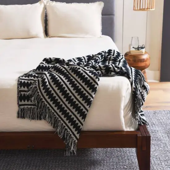 Hello Honey&reg; Striped Cotton Throw Blanket with Fringe {3}