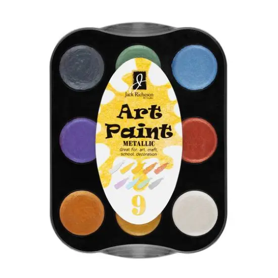 Jack Richeson 9-Color Metallic Art Paint Set {1}