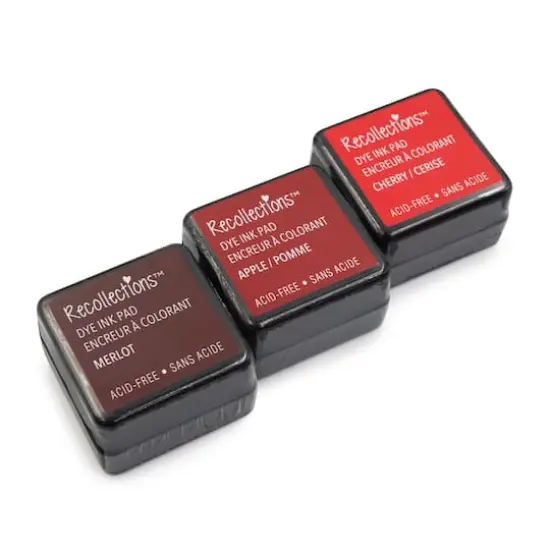 Dye Ink Pad Set by Recollections&trade; Merlot/Apple/Cherry {3}