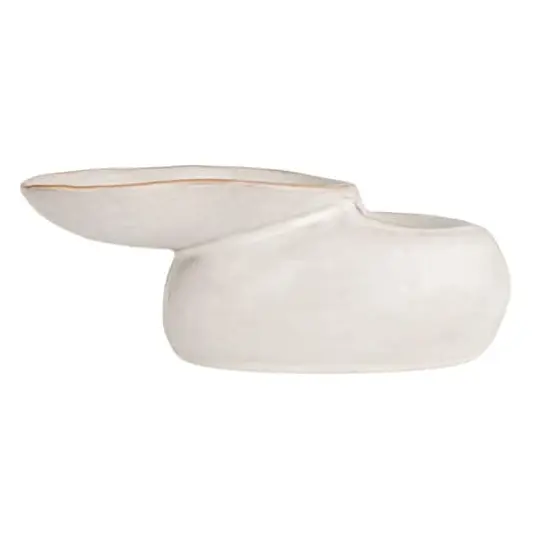 Hello Honey&reg; 8" White Dual Harmony Stoneware Pedestal Dish {8}