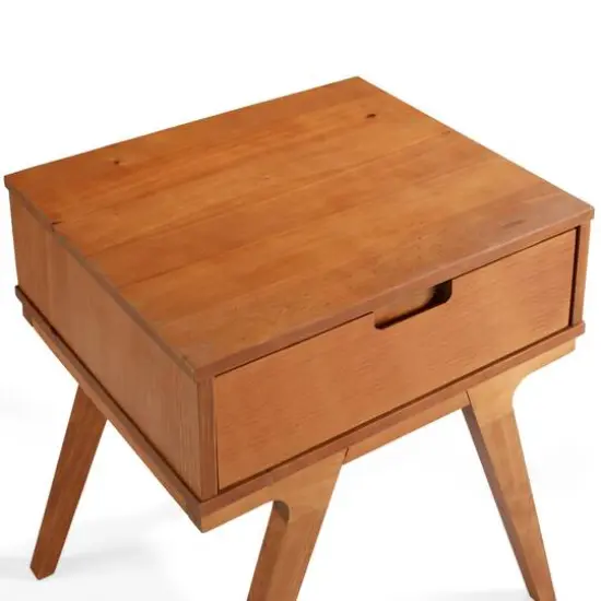 Walker Edison 20" 1-Drawer Modern Side Table Caramel {7}