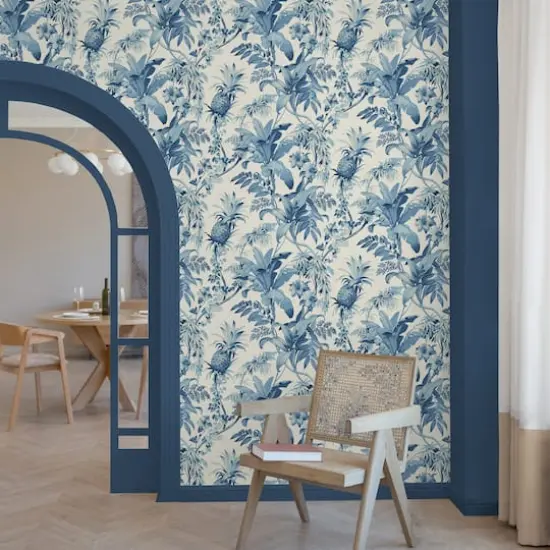 Tommy Bahama Malay Botanic Peel & Stick Wallpaper Bliss Blue {3}