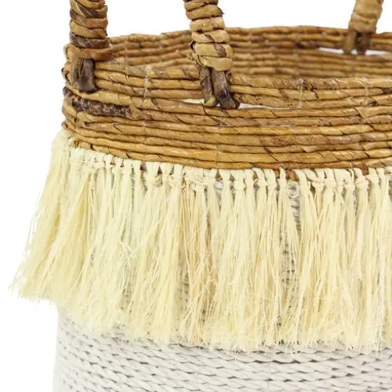 CosmoLiving by Cosmopolitan White Sea Grass Eclectic Storage Basket Set {7}