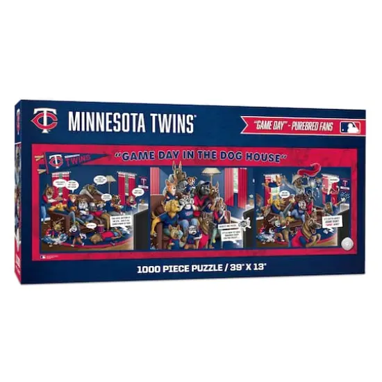 MLB Game Day in the Dog House 1,000 Piece Puzzle Minnesota Twins {1}