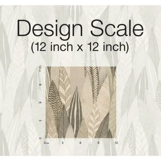 Roommates Fern & Feathers Peel & Stick Wallpaper Tan/Brown {6}