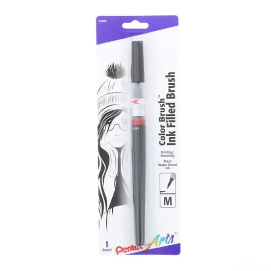 Pentel Arts&reg; Color Brush&trade; Black Pen {1}