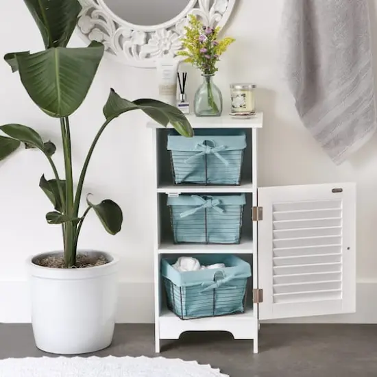 DII&reg; Small Vintage Gray Chicken Wire Basket with Aqua Liner, 3ct. {6}