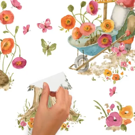 RoomMates Lisa Audit Garden Gnomes Peel & Stick Wall Decal Set {5}