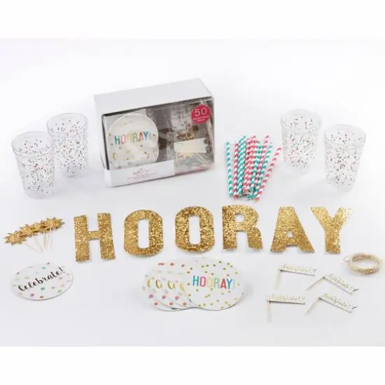 Kate Aspen&reg; Hooray 50 Piece Party in a Box Kit {3}