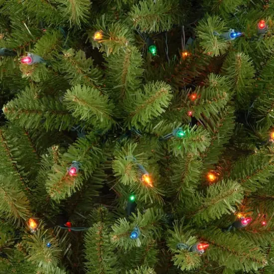 6.5 ft. Pre-lit Kingswood Fir Pencil Artificial Christmas Tree, Multicolor Lights {4}