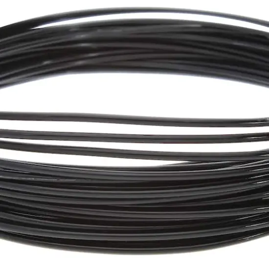 The Beadsmith&reg; 12 Gauge Colored Aluminum Wire Black {6}