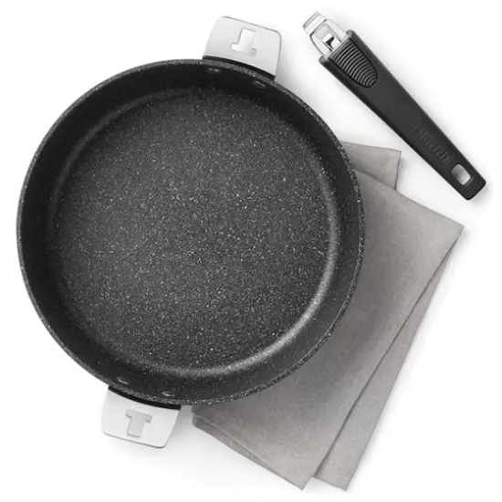 The Rock by Starfrit 9" Deep Fry Pan & Dutch Oven with Lid & Detachable Handle {6}