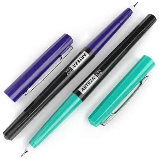 Arteza&reg; Rainbow Colors Permanent Ultra Fine Tip Marker Set {5}