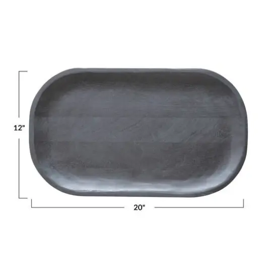 Hello Honey&reg; 20" Wide Black Mango Wood Serving Board {5}