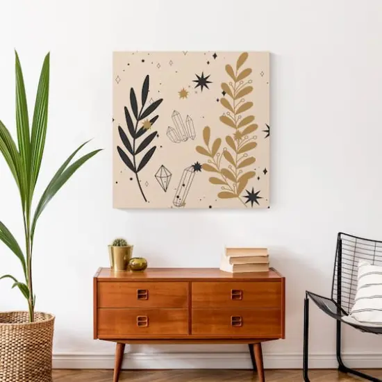 Leaf Crystals 7 24" x 24" Canvas Wall Art {5}