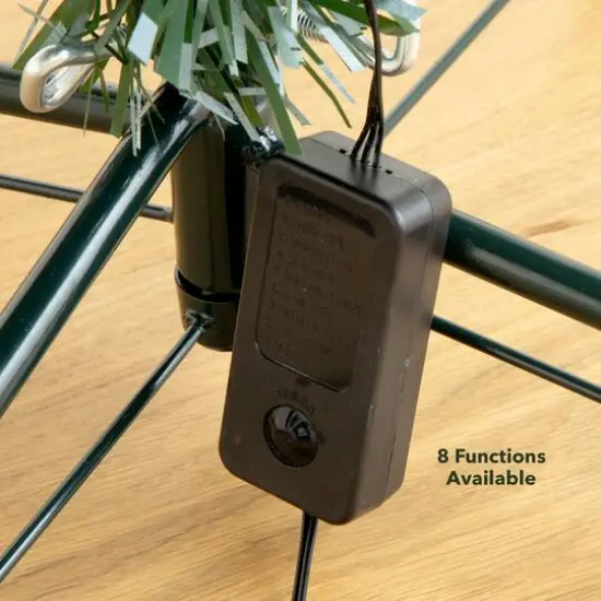 5ft. Fiber Optic White LED Lights Flocked Artificial Christmas Tree with White Pinecone {7}