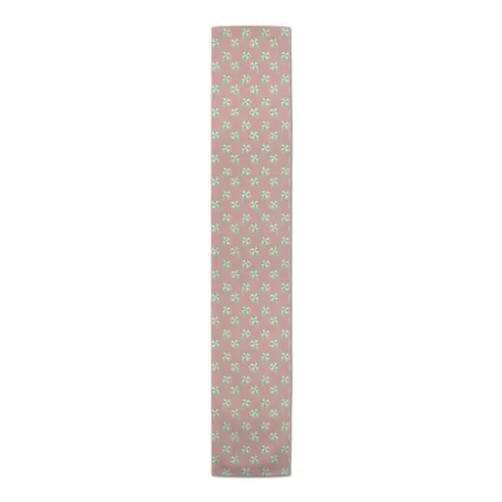 72" Umbrella Pattern Cotton Twill Runner Pink/Green {4}