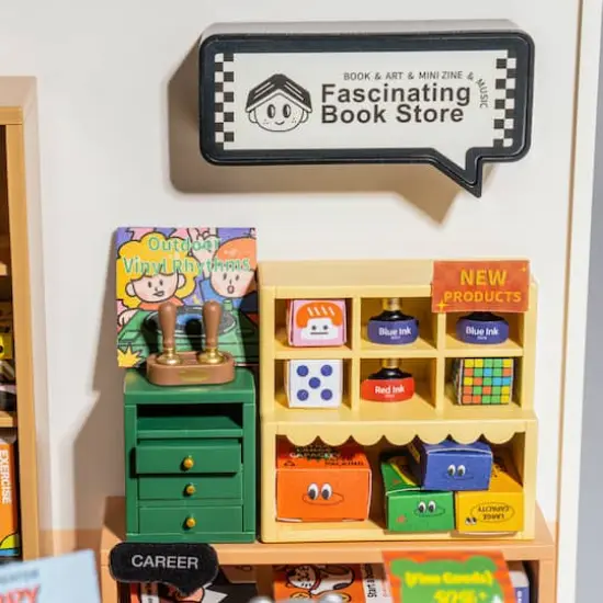Rolife&reg; Super Creator Fascinating Book Store DIY Miniature Kit {5}