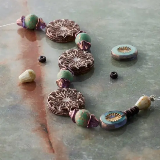 Bronze Sunburst Czech Glass Bead Mix by Bead Landing&trade; {3}