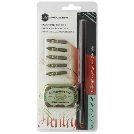Manuscript Calligraphy Round Hand Nib Set 1 {1}