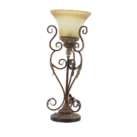 Set of 2" Brown Metal Mediterranean Uplight, 30" {4}