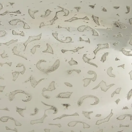 13" Silver Aluminum Contemporary Round Vase {5}