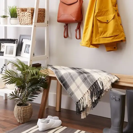 DII&reg; Black & Cream Farmhouse Woven Throw {7}