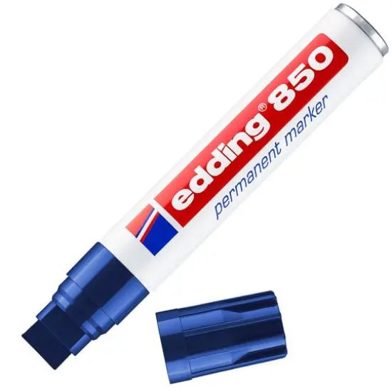 edding&reg; 850 Rectangle Nib Permanent Marker Blue {5}