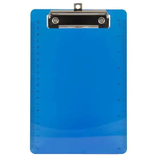 JAM Paper Mini Plastic Memo Clipboards, 12ct. Blue {1}