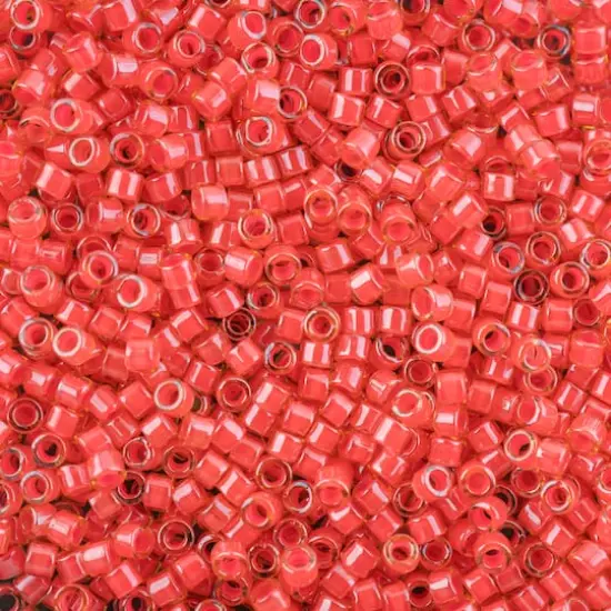 John Bead 11/0 Miyuki Delica Glass Seed Beads, 5g Poppy Red Luminous Neon {1}